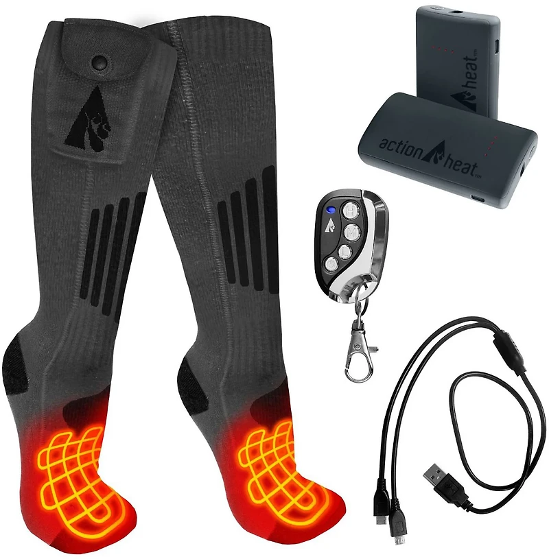 ActionHeat Wool 3.7V Rechargeable Heated Socks