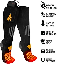 ActionHeat Cotton AA Battery Heated Socks