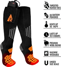 ActionHeat Wool AA Battery Heated Socks