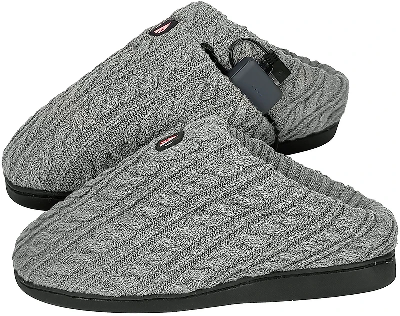 ActionHeat Adults' 5 Volt Battery-Heated Cable Knit Slippers