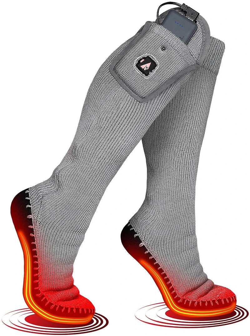 ActionHeat Adults' 5 Volt Battery-Heated House Slipper Socks