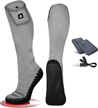 ActionHeat Adults' 5 Volt Battery-Heated House Slipper Socks