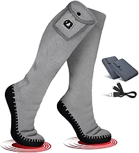ActionHeat Adults' 5 Volt Battery-Heated House Slipper Socks