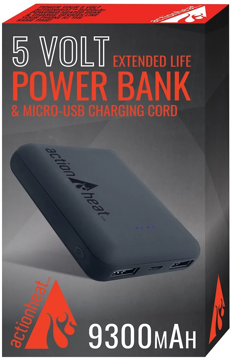 ActionHeat 5 Volt 9300mAh Extended Life Power Bank Kit