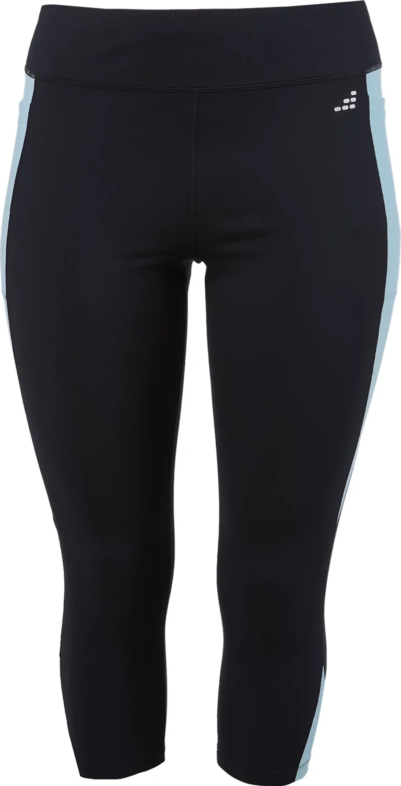 BCG Women's Contrast Pieced Crop Plus Leggings