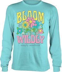 Simply Southern Girls' Bloom Wildly Long Sleeve T-shirt