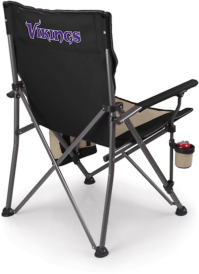 Picnic Time Minnesota Vikings Team Big Bear XL Camp Chair with Cooler