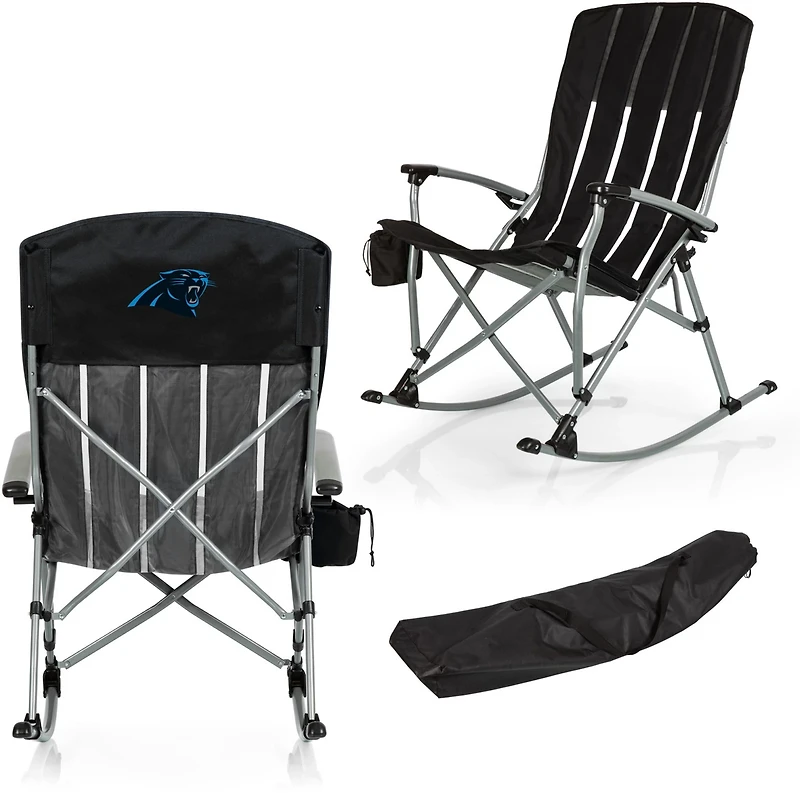 Picnic Time Carolina Panthers Outdoor Rocking Camp Chair