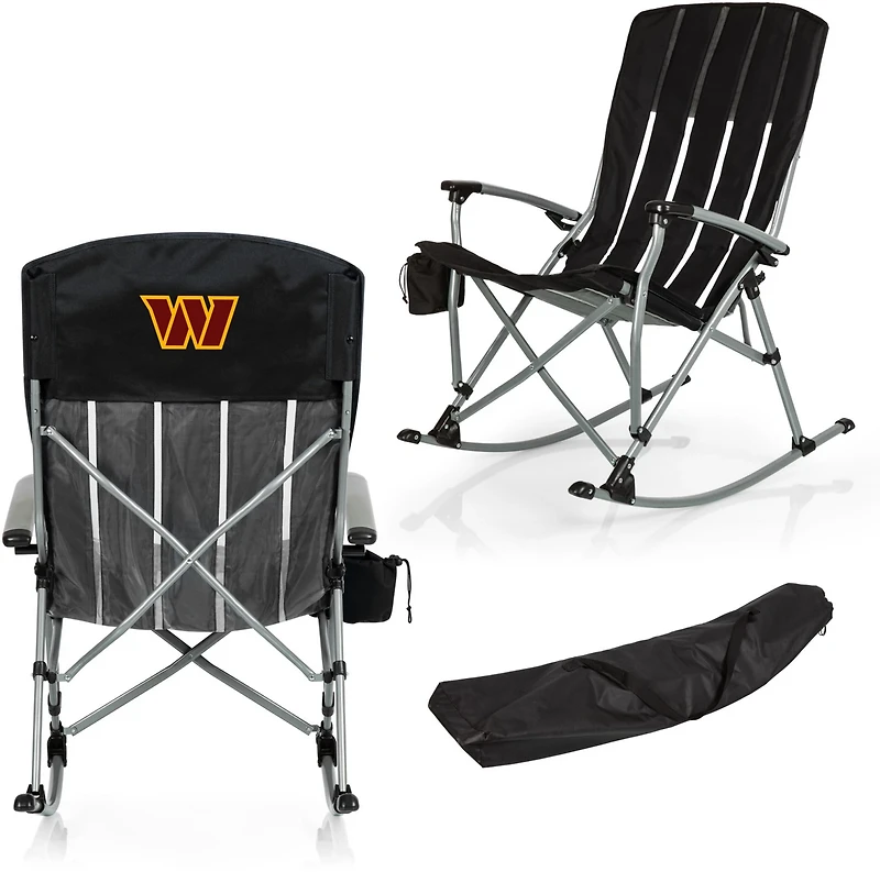 Picnic Time Washington Commanders Outdoor Rocking Camp Chair
