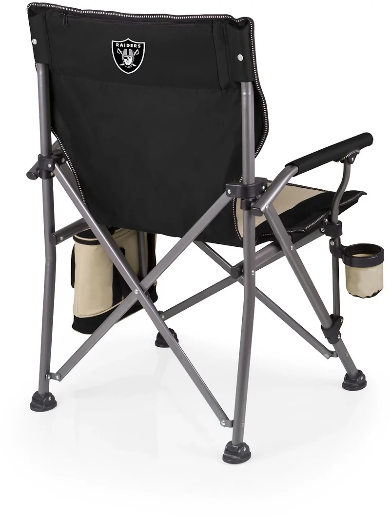 Picnic Time Las Vegas Raiders Outlander Folding Camp Chair with Cooler