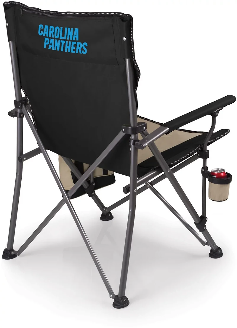 Picnic Time Carolina Panthers Team Big Bear XXL Camp Chair with Cooler