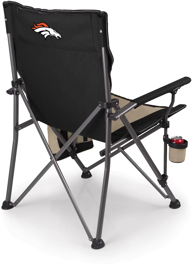 Picnic Time Denver Broncos Logo Big Bear XXL Camp Chair with Cooler
