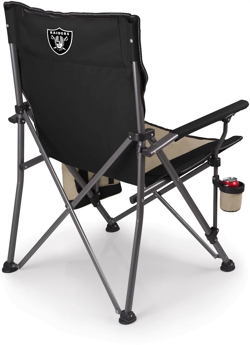 Picnic Time Las Vegas Raiders Logo Big Bear XXL Camp Chair with Cooler