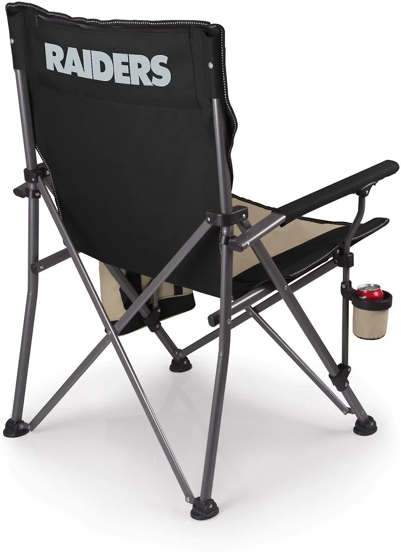 Picnic Time Las Vegas Raiders Team Big Bear XXL Camp Chair with Cooler