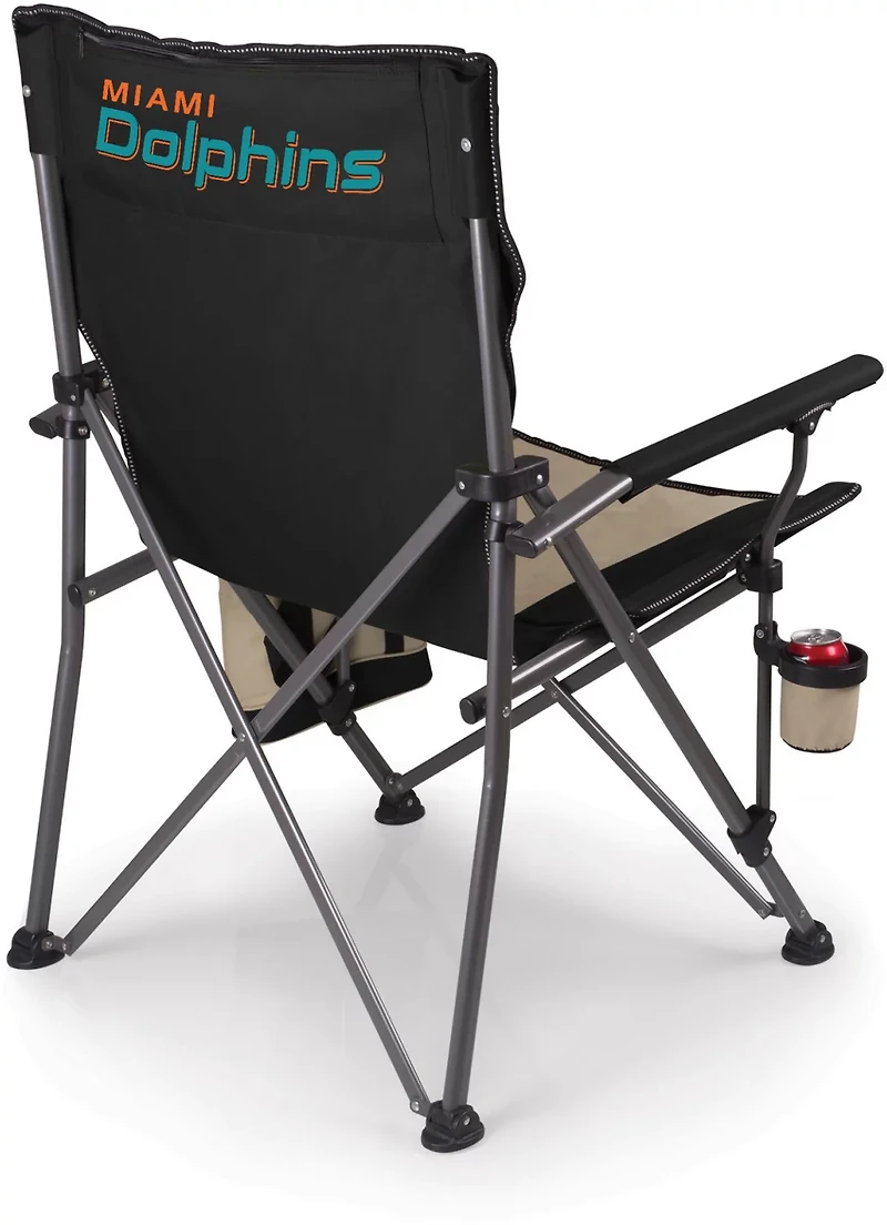 Picnic Time Miami Dolphins Team Big Bear XXL Camp Chair with Cooler