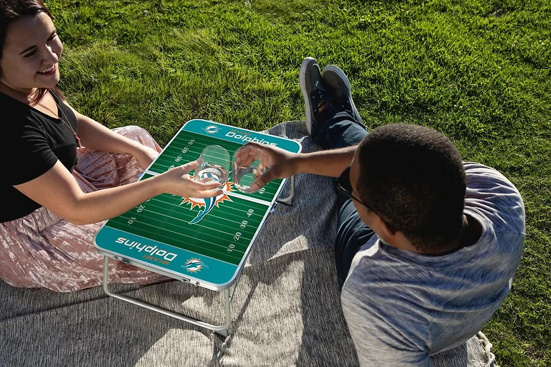 Picnic Time Miami Dolphins Mini Portable Folding Table