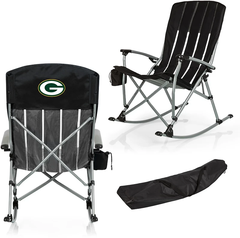 Picnic Time Green Bay Packers Outdoor Rocking Camp Chair