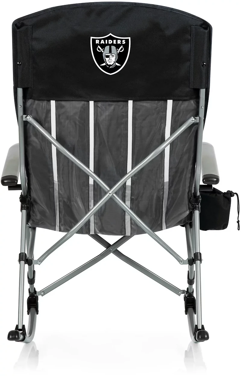 Picnic Time Oakland Raiders Outdoor Rocking Camp Chair