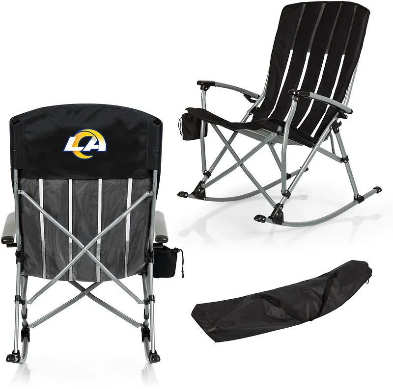 Picnic Time Los Angeles Rams Outdoor Rocking Camp Chair