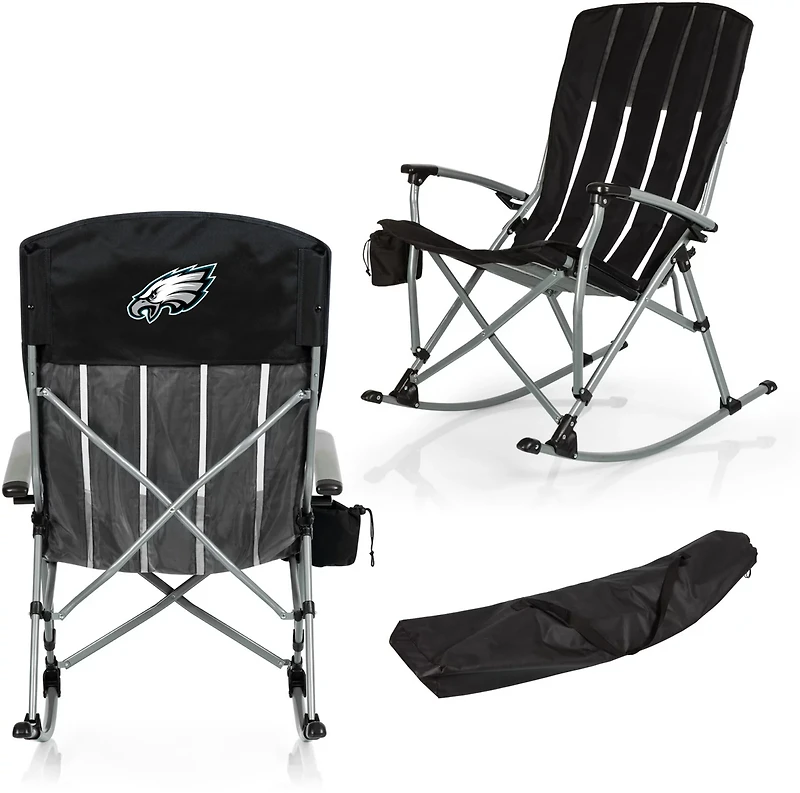 Picnic Time Philadelphia Eagles Outdoor Rocking Camp Chair