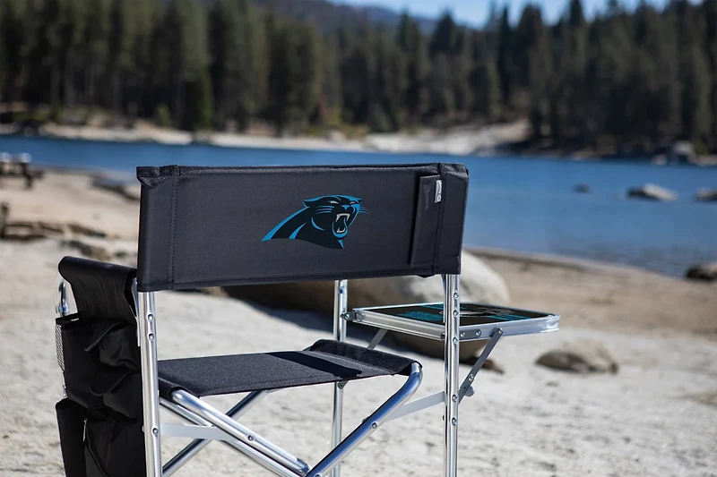 Picnic Time Carolina Panthers Sports Chair with Side Table