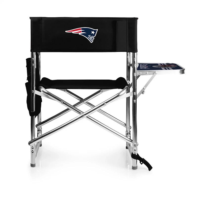 Picnic Time New England Patriots Sports Chair with Side Table