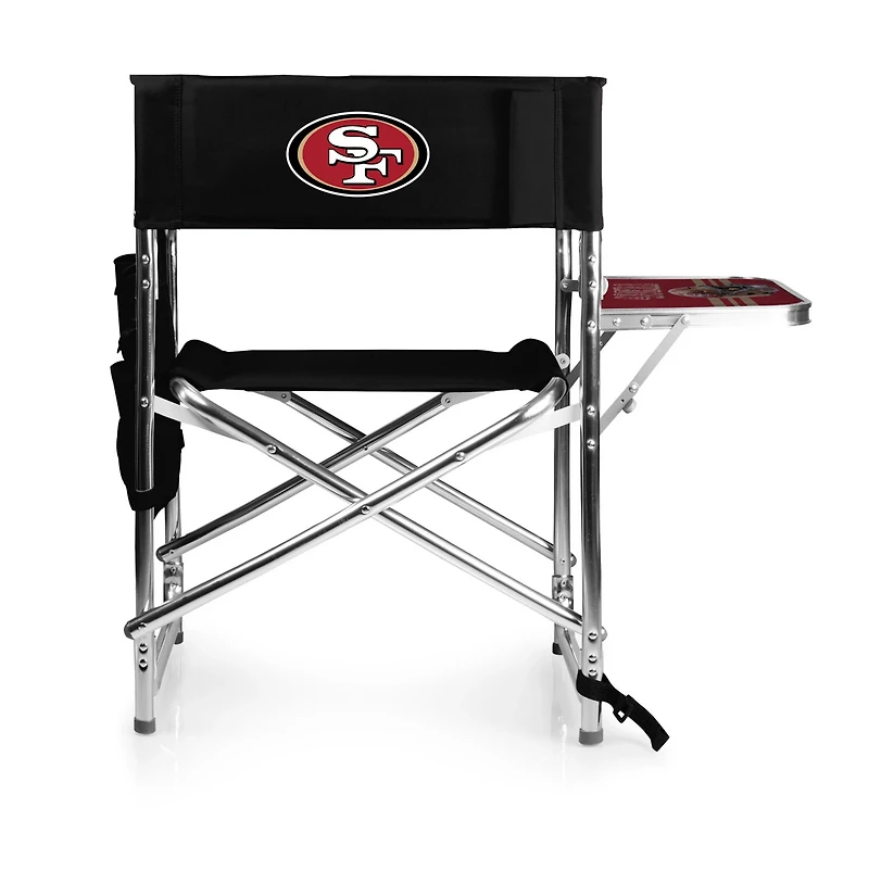 Picnic Time San Francisco 49ers Sports Chair with Side Table