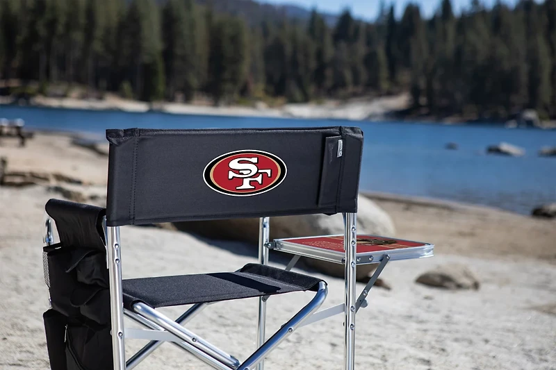 Picnic Time San Francisco 49ers Sports Chair with Side Table