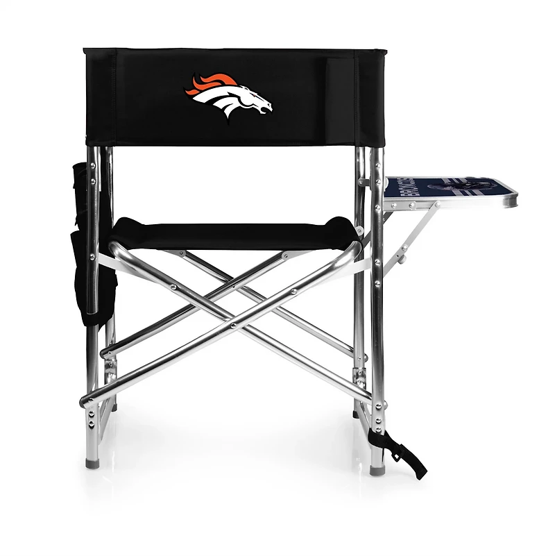 Picnic Time Denver Broncos Sports Chair with Side Table