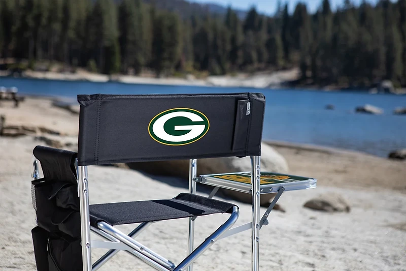 Picnic Time Green Bay Packers Sports Chair with Side Table