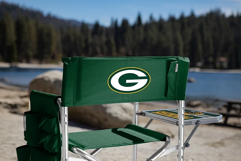 Picnic Time Green Bay Packers Sports Chair with Side Table