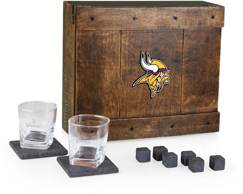 Picnic Minnesota Vikings Whiskey Box Gift Set