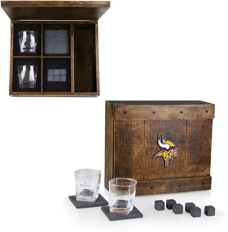 Picnic Minnesota Vikings Whiskey Box Gift Set