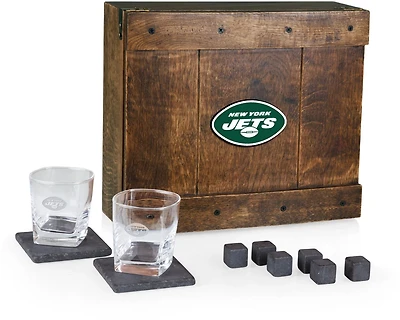 Picnic Time New York Jets Whiskey Box Gift Set