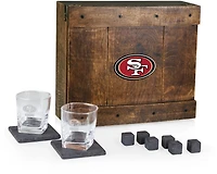 Picnic Time San Francisco 49ers Whiskey Box Gift Set