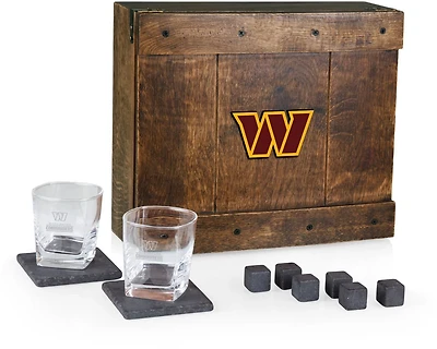 Picnic Time Washington Commanders Whiskey Box Gift Set
