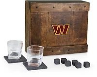 Picnic Time Washington Commanders Whiskey Box Gift Set