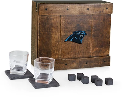 Picnic Time Carolina Panthers Whiskey Box Gift Set