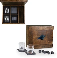 Picnic Time Carolina Panthers Whiskey Box Gift Set