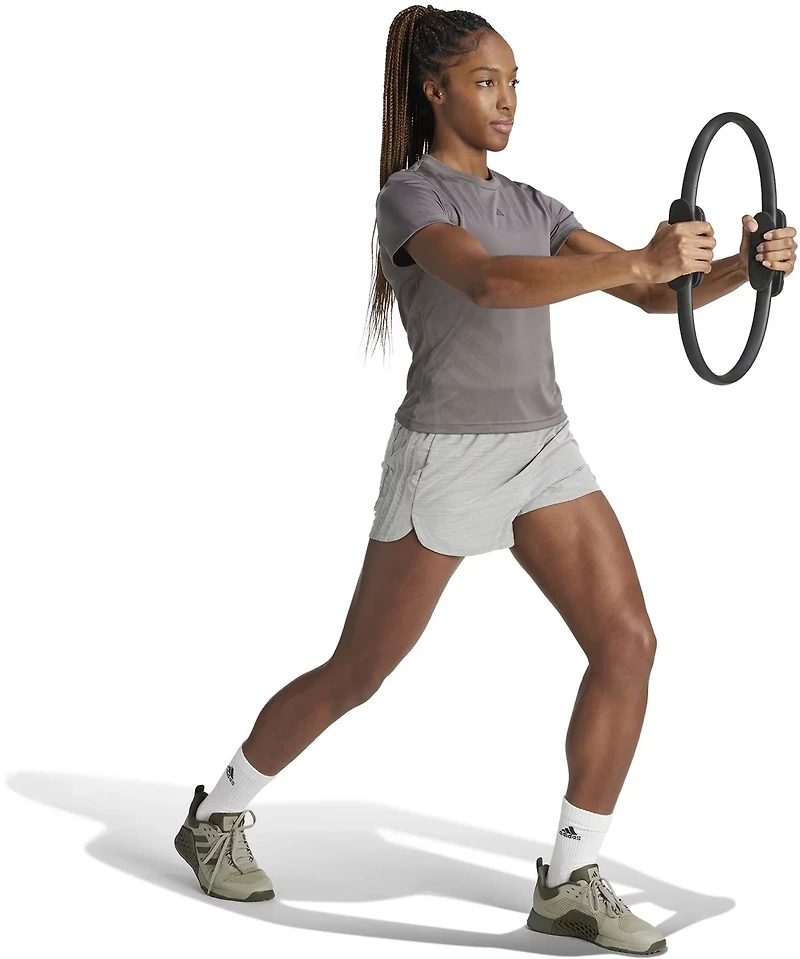 adidas Women's Pacer 3-Stripes Woven High Training Shorts 3