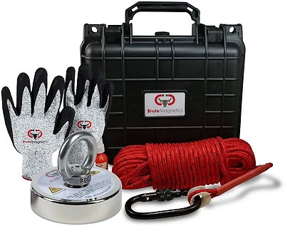 Brute Magnetics Brute Box 1200 lb Single Sided Magnet Fishing Kit