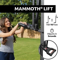 Lifetime Mammoth Bolt Down 60 in Glass Basketball Hoop