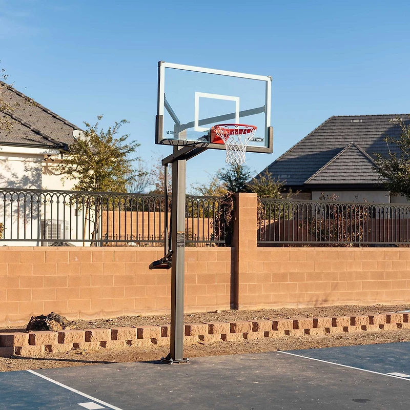 Lifetime Mammoth Bolt Down 60 in Glass Basketball Hoop