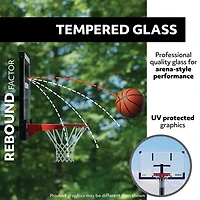 Lifetime Mammoth Bolt Down 72 in Glass Basketball Hoop