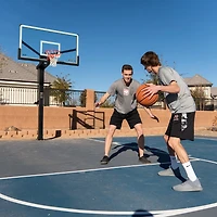 Lifetime Mammoth Bolt Down 72 in Glass Basketball Hoop