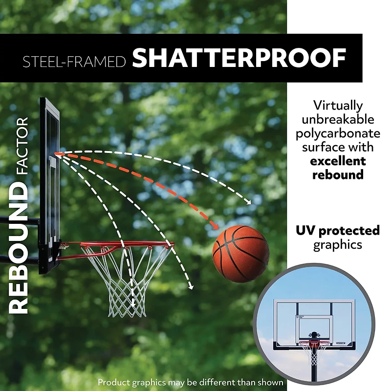 Lifetime Basketball 50 in Polycarbonate Backboard and Rim Combo