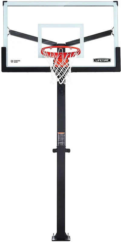 Lifetime Mammoth Bolt Down 60 in Glass Basketball Hoop
