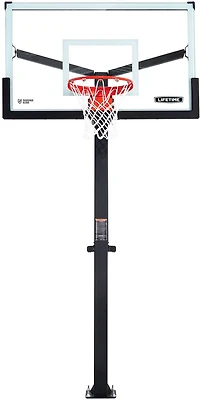 Lifetime Mammoth Bolt Down 60 in Glass Basketball Hoop