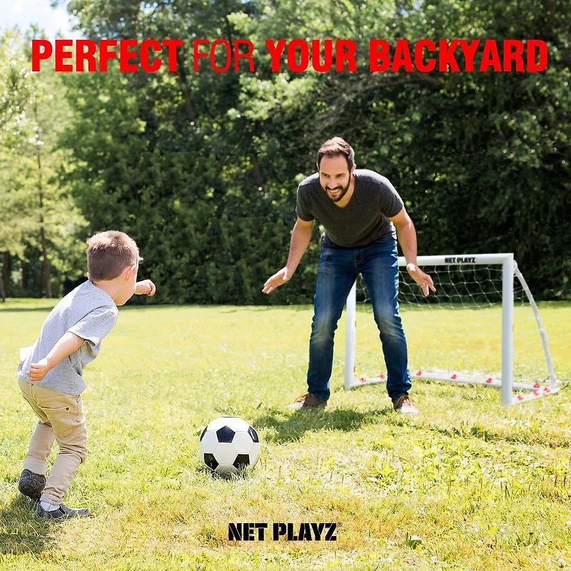 NetPlayz 4 ft x 2 ft x 3 ft Backyard PVC Soccer Goal