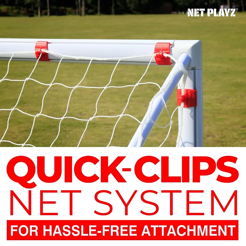 NetPlayz 12 ft x 4 ft x 6 ft High-Strength PVC Soccer Goal